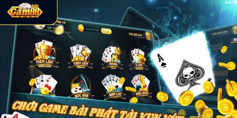 Hệ thống game bài phong phú tại GAM88 giúp người chơi tận hưởng giây phút giải trí trọn vẹn.