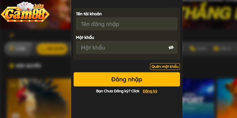 Đăng nhập nhanh chóng để trải nghiệm các trò chơi tại GAM88